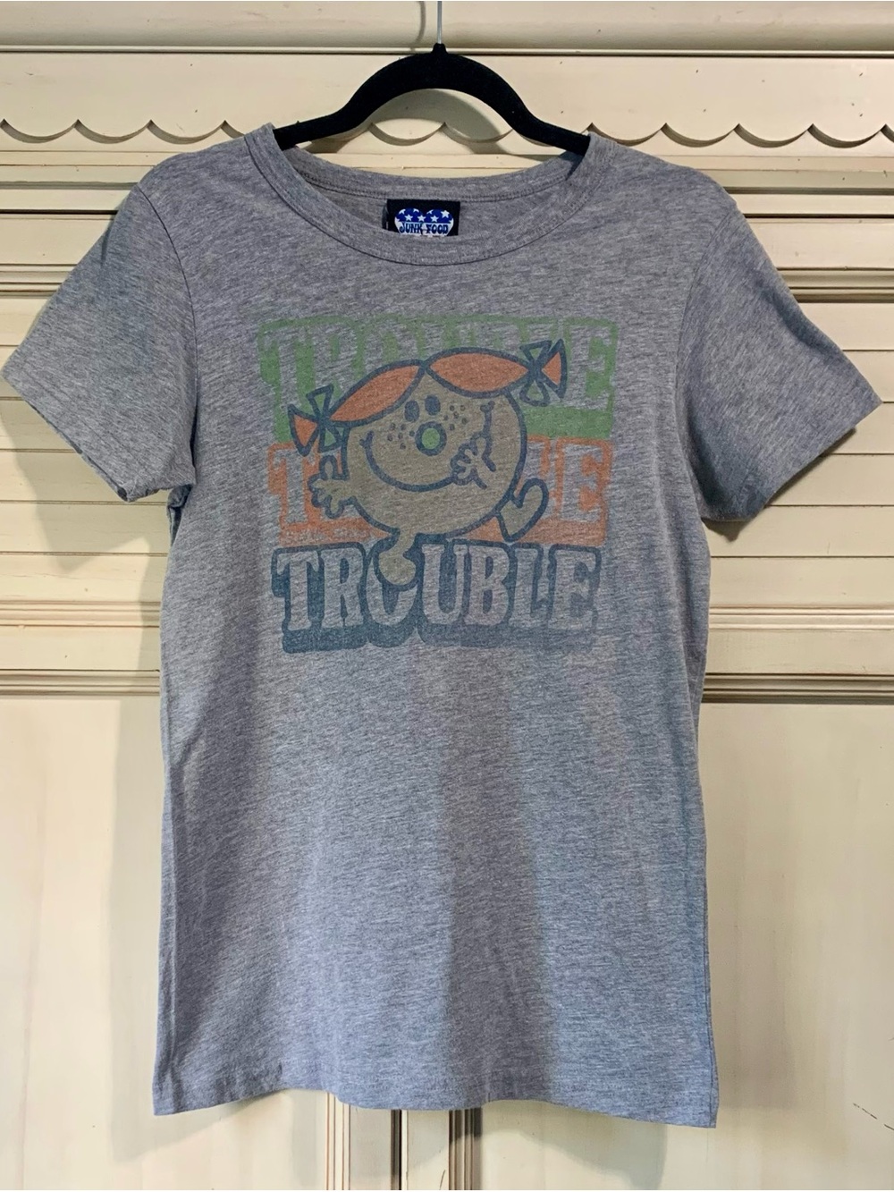 Vintage Junk Food Little Miss Trouble Tee Size XL Y2K Miss Sunshine Tshirt